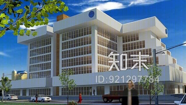 商业办公建筑外部建筑渲染SU模型下载【ID:921297784】