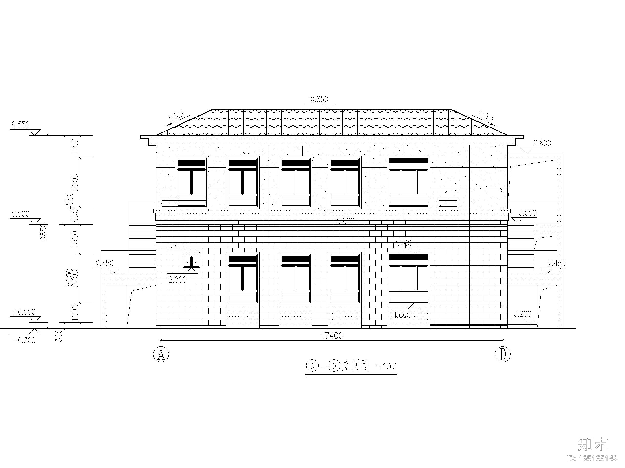 拆迁复建小区配电房建筑施工图设计cad施工图下载【ID:165165148】