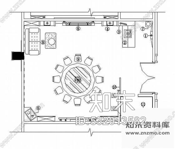 施工图某餐厅包间装修施工图cad施工图下载【ID:532013582】