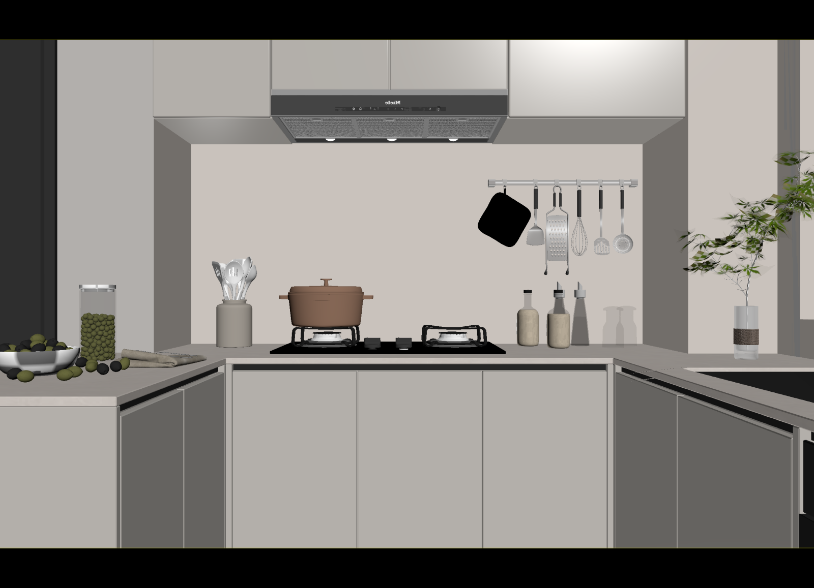 现代封闭式厨房3D模型下载【ID:1215099279】