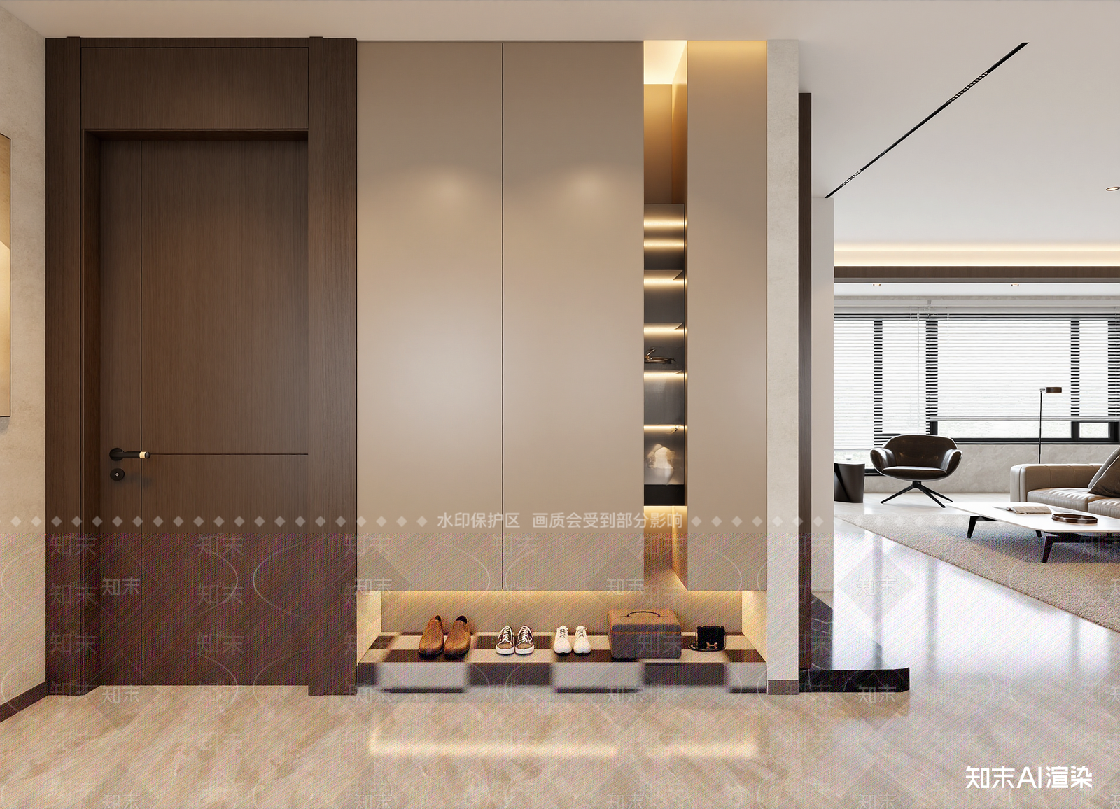 现代玄关3D模型下载【ID:1214647660】