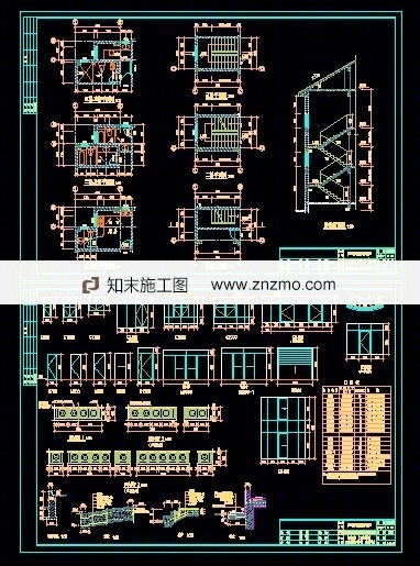 广州冠迪花园并联别墅施工图cad施工图下载【ID:36950968】