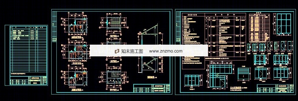 广州冠迪花园并联别墅施工图cad施工图下载【ID:36950968】