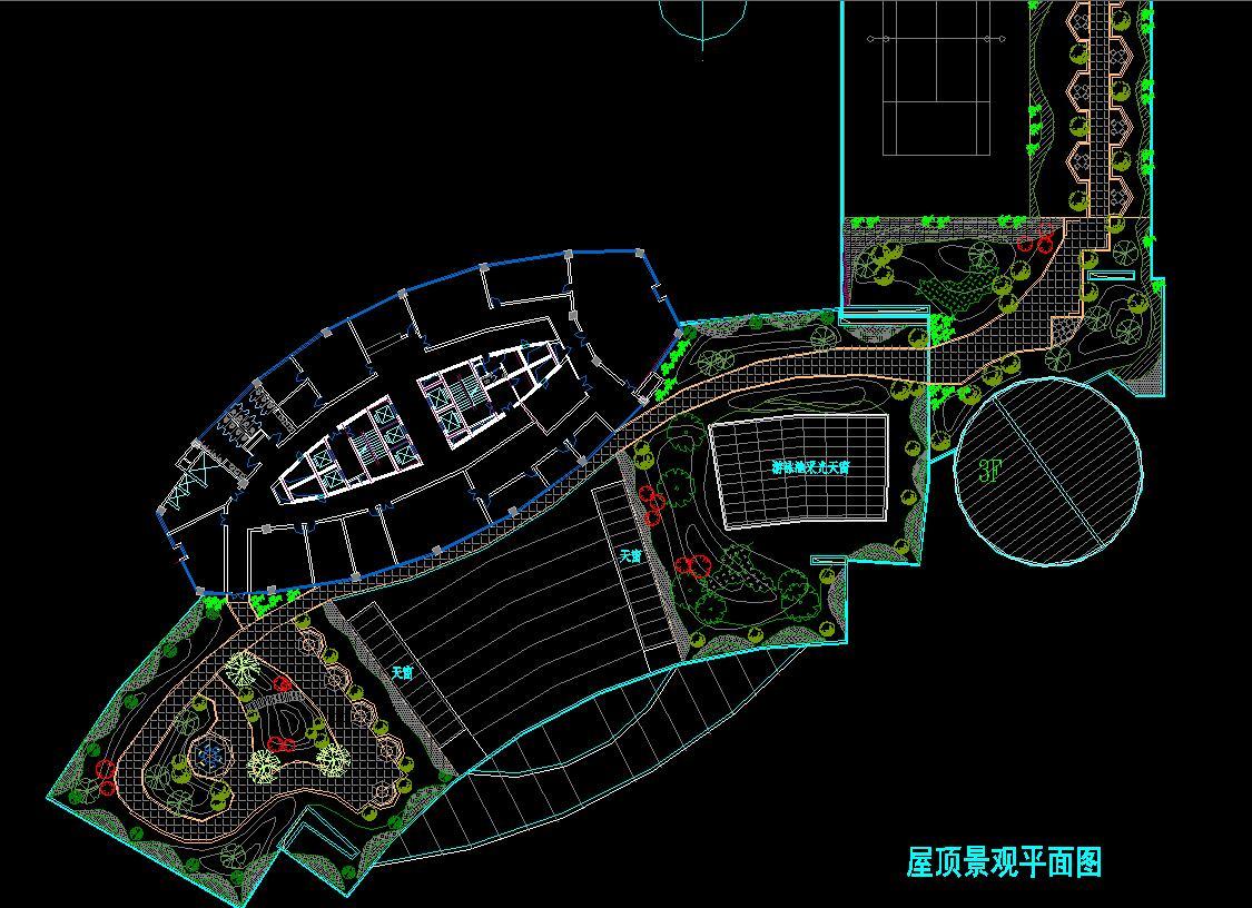 酒店CAD景观规划图cad施工图下载【ID:330040946】