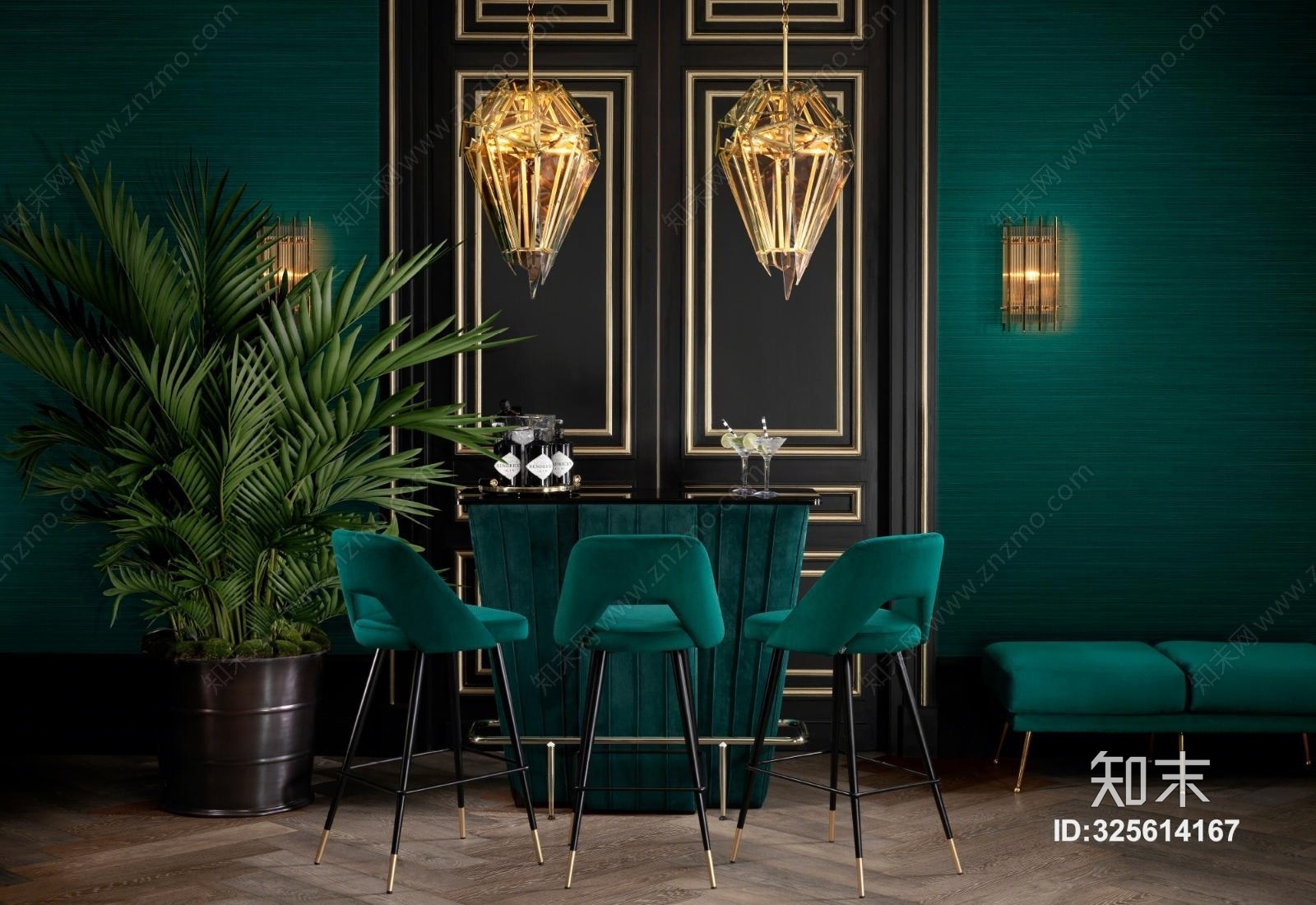 后现代吧台3D模型下载【ID:325614167】