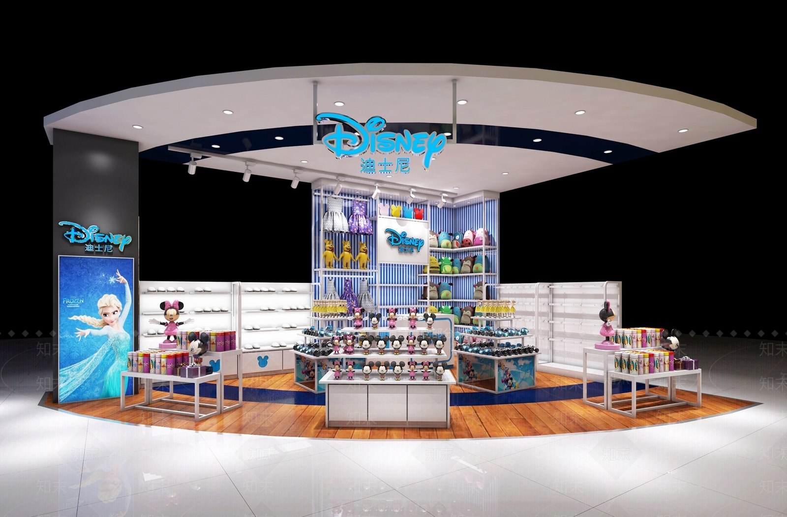 现代迪士尼专柜3D模型下载【ID:533261745】