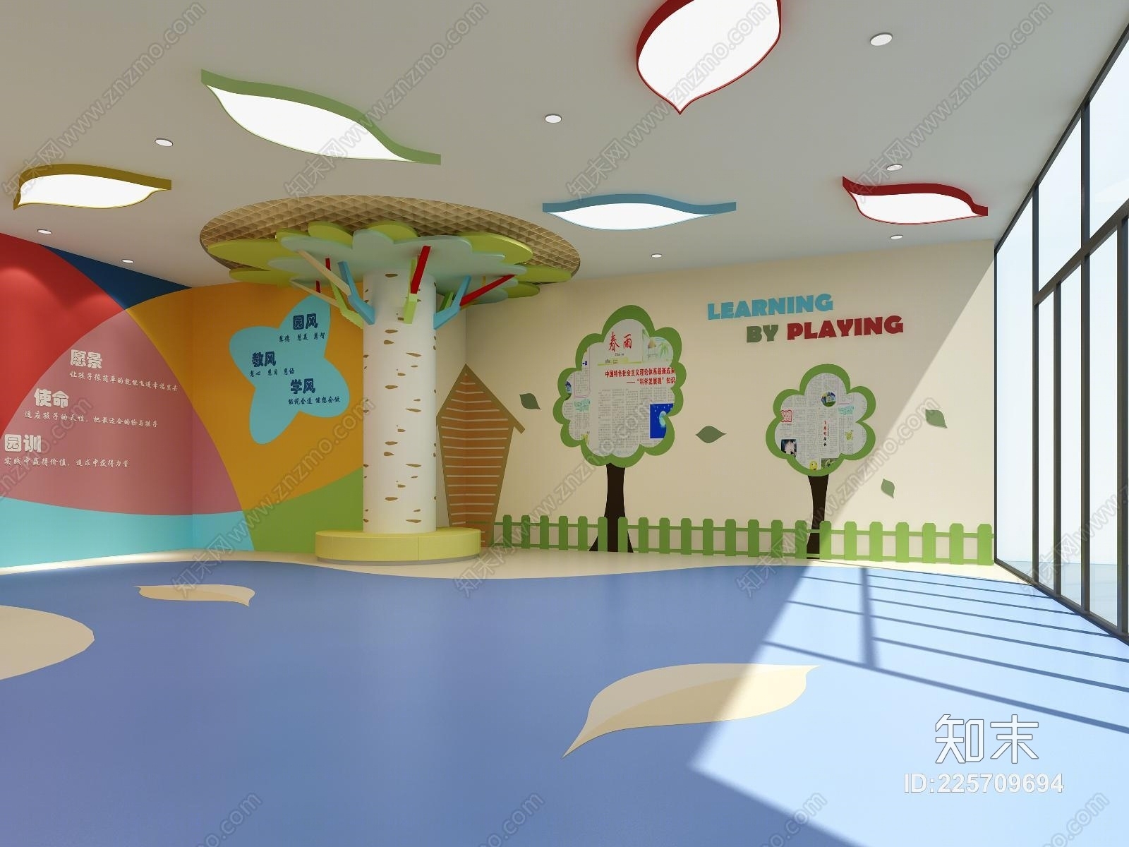 现代墩头幼儿园门厅3D模型下载【ID:225709694】