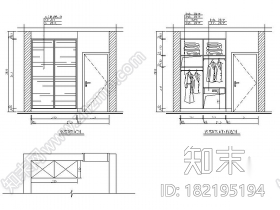 [湖南]某花园小区现代精装三室两厅装修图cad施工图下载【ID:182195194】