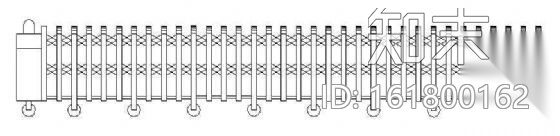 电动伸缩大门cad施工图下载【ID:161800162】