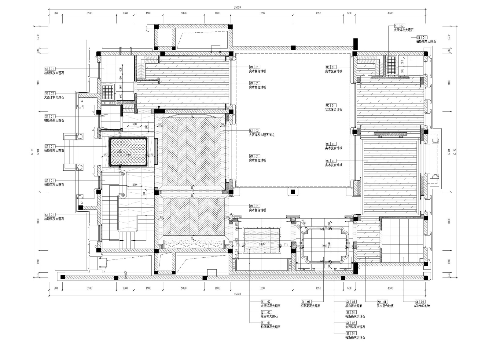 新中式混搭风双层别墅室内施工图+效果图施工图下载【ID:160494148】