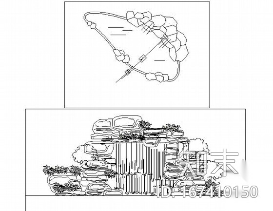 假山水池施工详图cad施工图下载【ID:167410150】