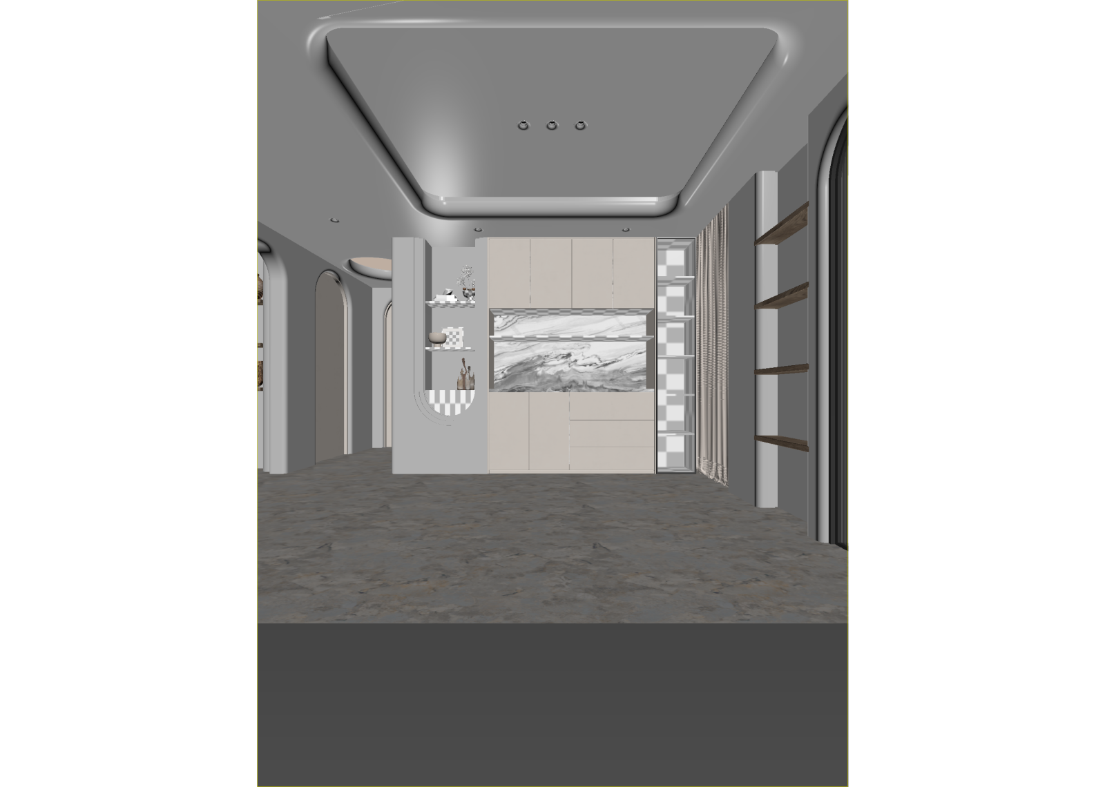 侘寂玄关3D模型下载【ID:1214831229】