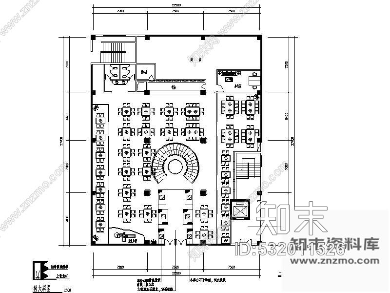 施工图重庆某毛肚火锅室内装修图cad施工图下载【ID:532011526】