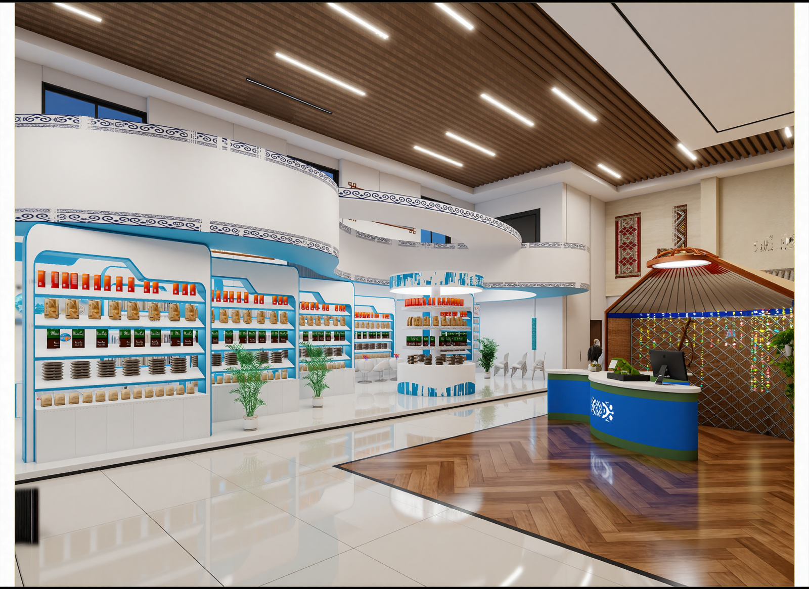 现代农产品展厅3D模型下载【ID:1214741003】