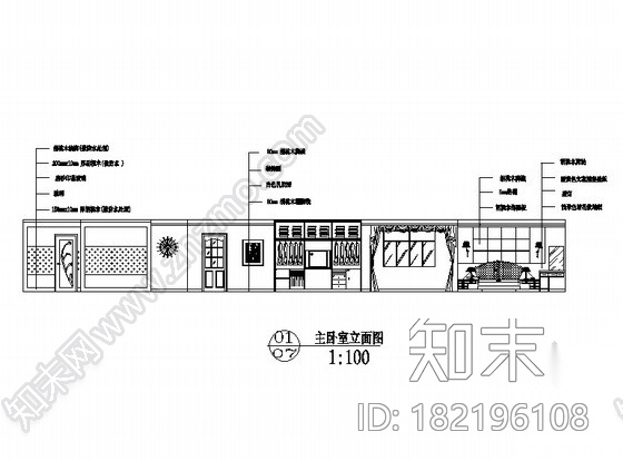 [哈尔滨]某学生作品三室两厅装修图cad施工图下载【ID:182196108】