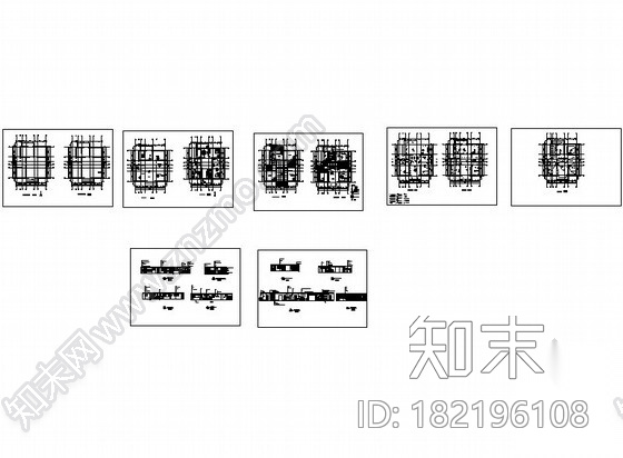 [哈尔滨]某学生作品三室两厅装修图cad施工图下载【ID:182196108】