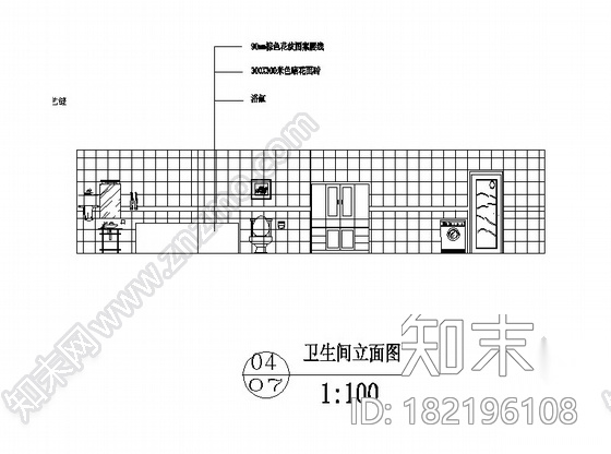 [哈尔滨]某学生作品三室两厅装修图cad施工图下载【ID:182196108】