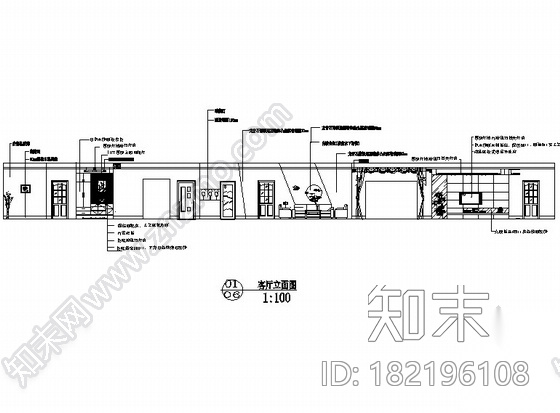 [哈尔滨]某学生作品三室两厅装修图cad施工图下载【ID:182196108】