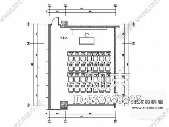 施工图83㎡现代办公楼电教室装修图含效果施工图下载【ID:532080805】