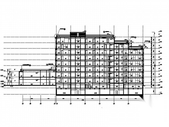 [上海]某八层酒店式公寓建筑施工图（上海某知名设计院）cad施工图下载【ID:167655152】