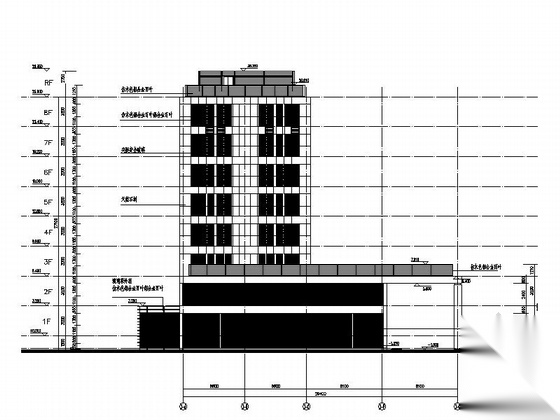 [上海]某八层酒店式公寓建筑施工图（上海某知名设计院）cad施工图下载【ID:167655152】