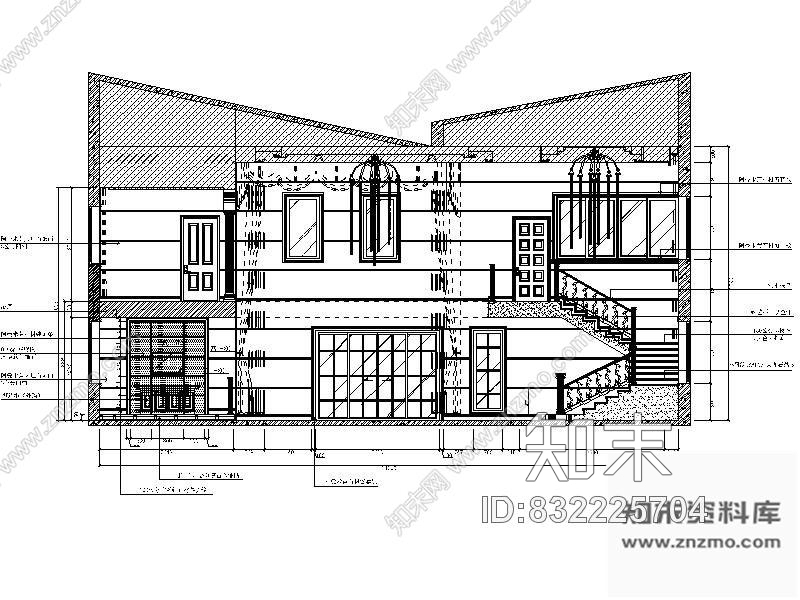 图块/节点客厅立面图cad施工图下载【ID:832225704】