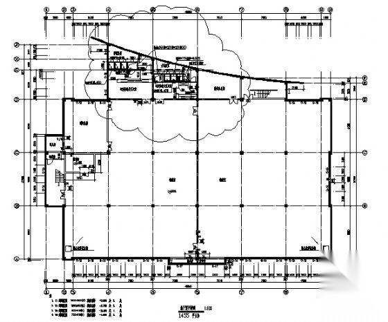 室内手球馆建筑施工图施工图下载【ID:151678174】