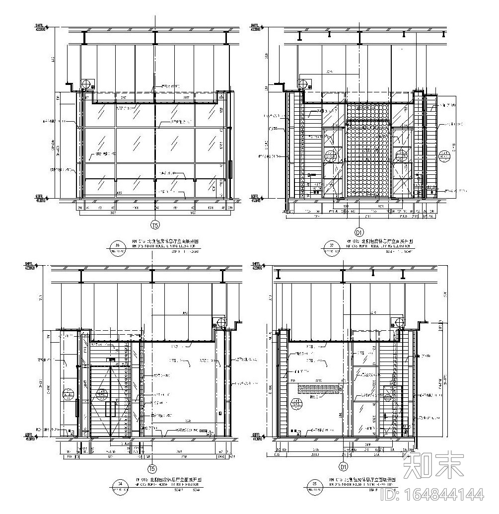 上海环球金融中心93层餐厅装修竣工图（附实景照片）cad施工图下载【ID:164844144】