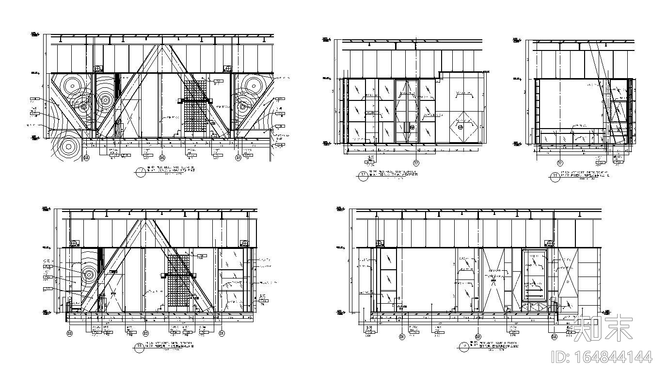 上海环球金融中心93层餐厅装修竣工图（附实景照片）cad施工图下载【ID:164844144】