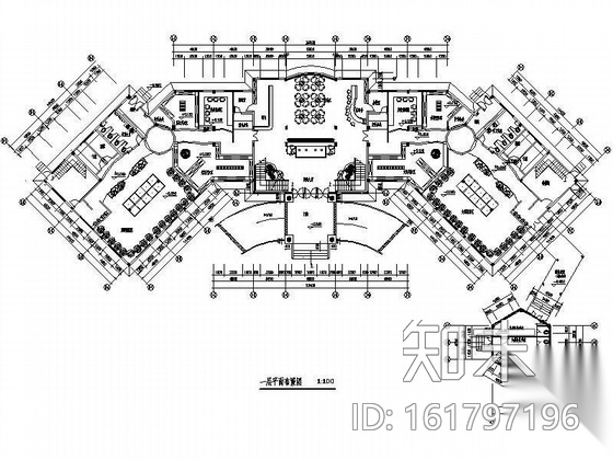 高级桑拿会所俱乐部装修图cad施工图下载【ID:161797196】