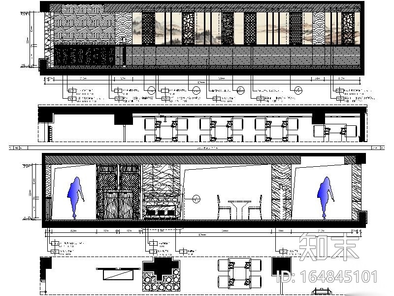 [福建]经典传统川派火锅店设计施工图（含效果图）施工图下载【ID:164845101】