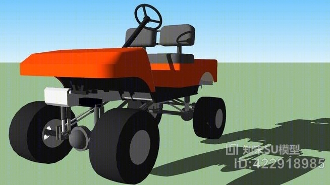 怪兽高尔夫球车SU模型下载【ID:422918985】