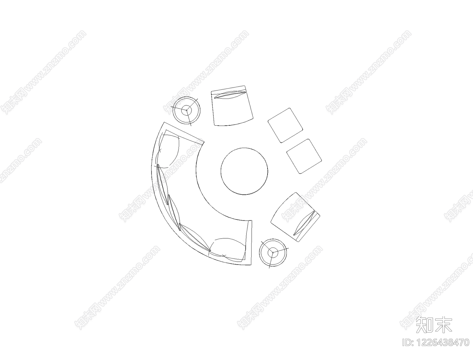 沙发CAD图纸