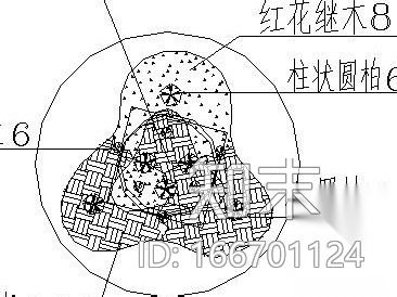 [安徽]某服装商业城景观绿化施工图cad施工图下载【ID:166701124】