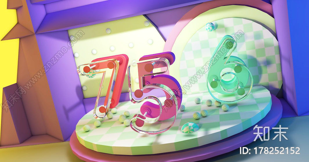 透明数字CG模型下载【ID:178252152】