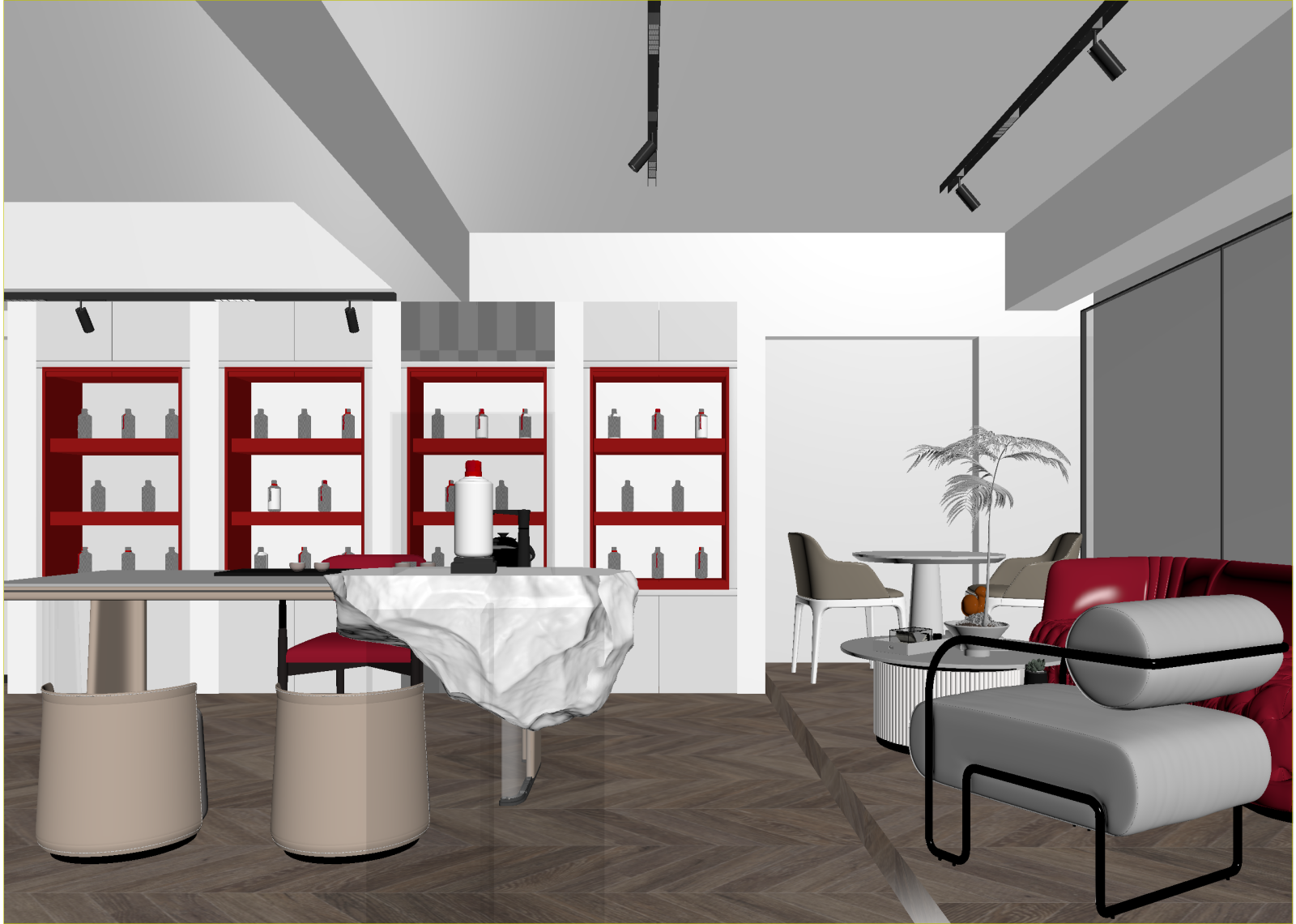 现代茶馆3D模型下载【ID:1214454482】