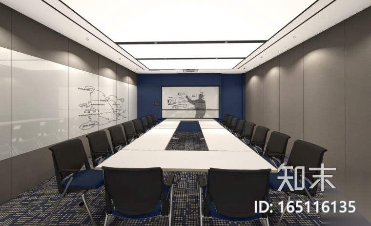 [上海]恒隆广场毕马威办公楼施工图+效果图cad施工图下载【ID:165116135】