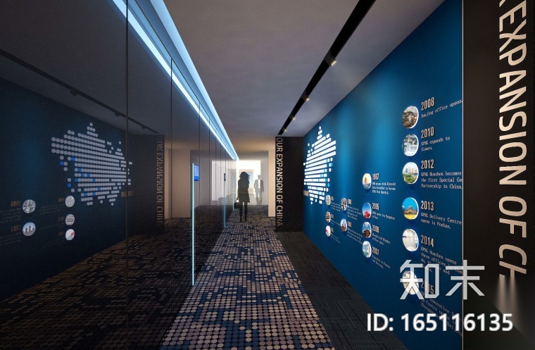 [上海]恒隆广场毕马威办公楼施工图+效果图cad施工图下载【ID:165116135】