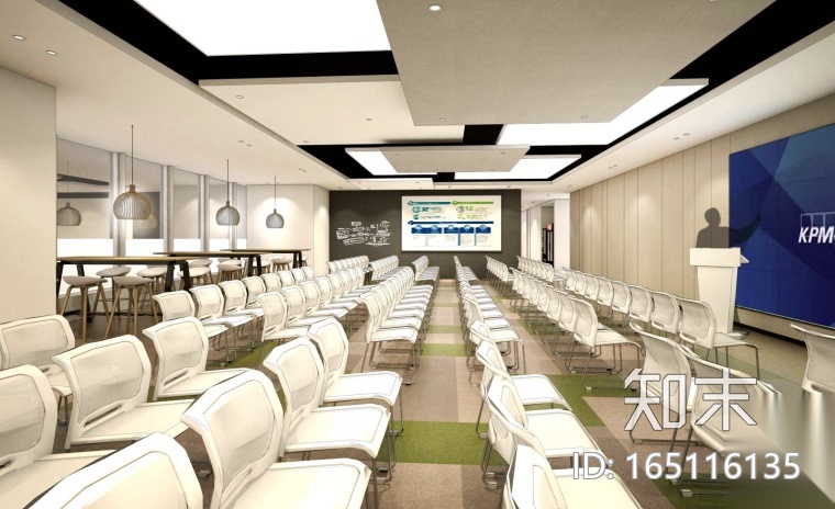 [上海]恒隆广场毕马威办公楼施工图+效果图cad施工图下载【ID:165116135】