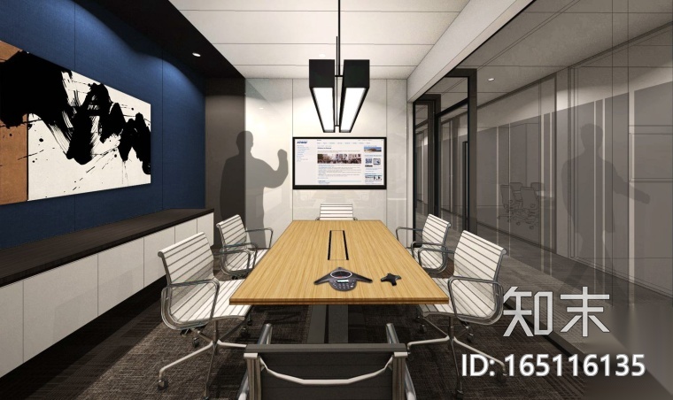 [上海]恒隆广场毕马威办公楼施工图+效果图cad施工图下载【ID:165116135】