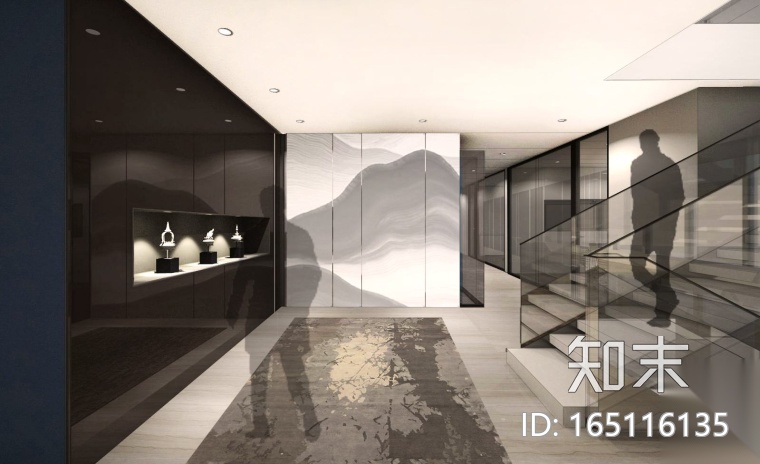 [上海]恒隆广场毕马威办公楼施工图+效果图cad施工图下载【ID:165116135】