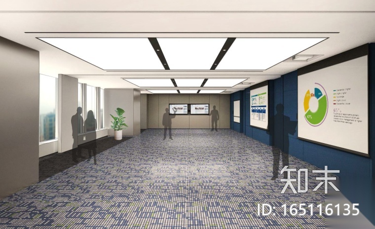 [上海]恒隆广场毕马威办公楼施工图+效果图cad施工图下载【ID:165116135】