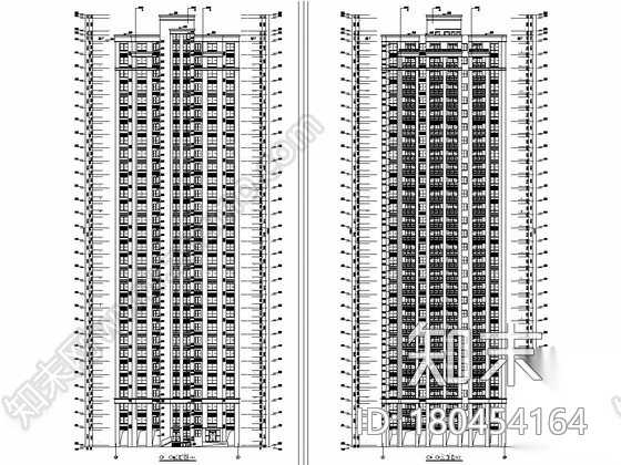 30层剪力墙结构cad施工图下载【ID:180454164】