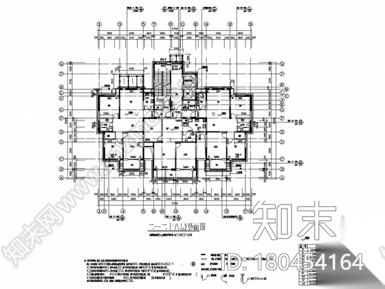 30层剪力墙结构cad施工图下载【ID:180454164】