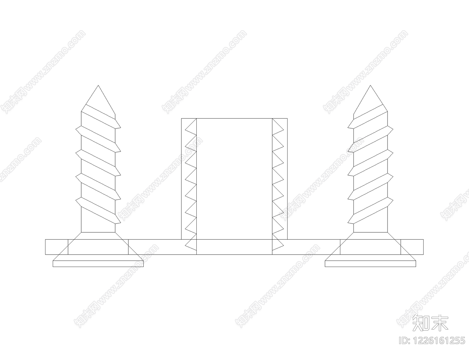 现代雕塑装饰构件CAD图纸