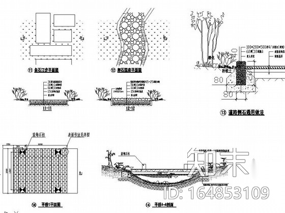 独栋别墅庭院园林景观工程施工图施工图下载【ID:164853109】