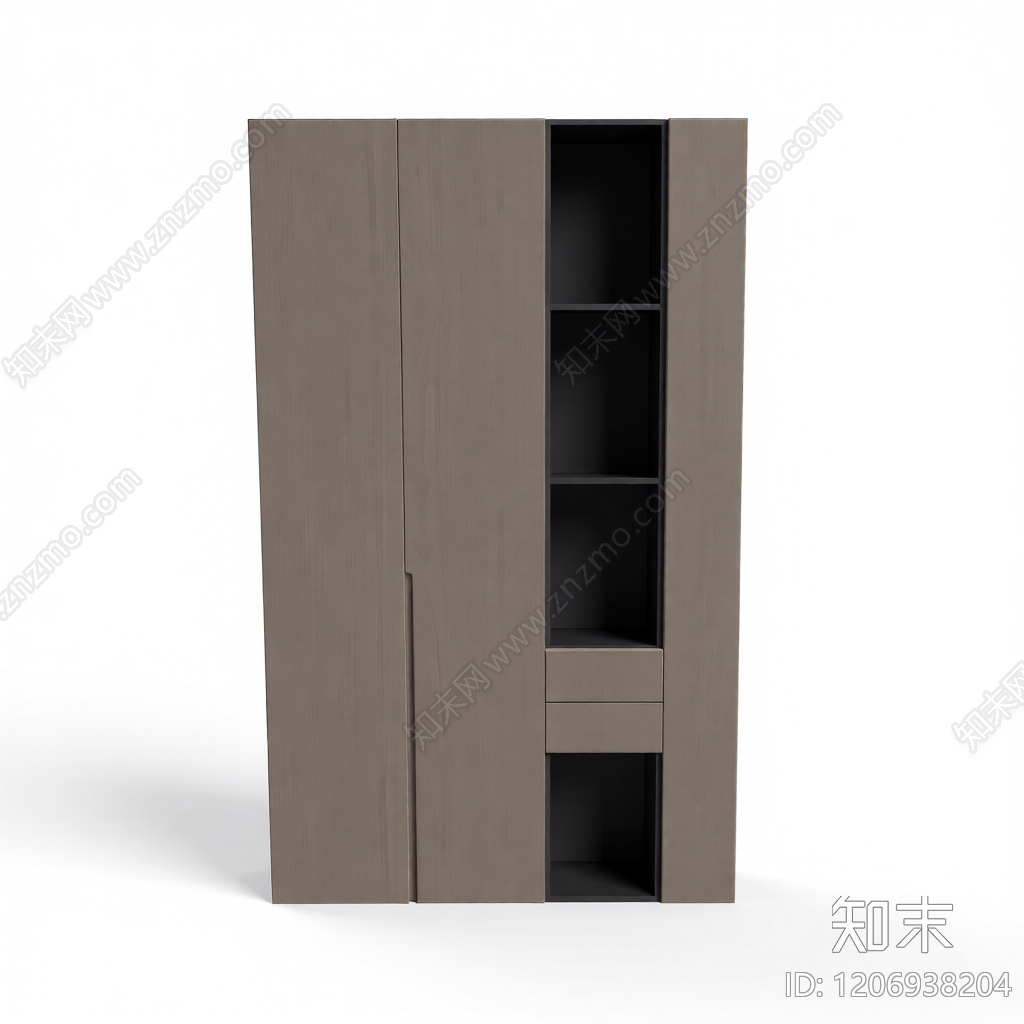 木质柜体组合模型3D模型下载【ID:1206938204】