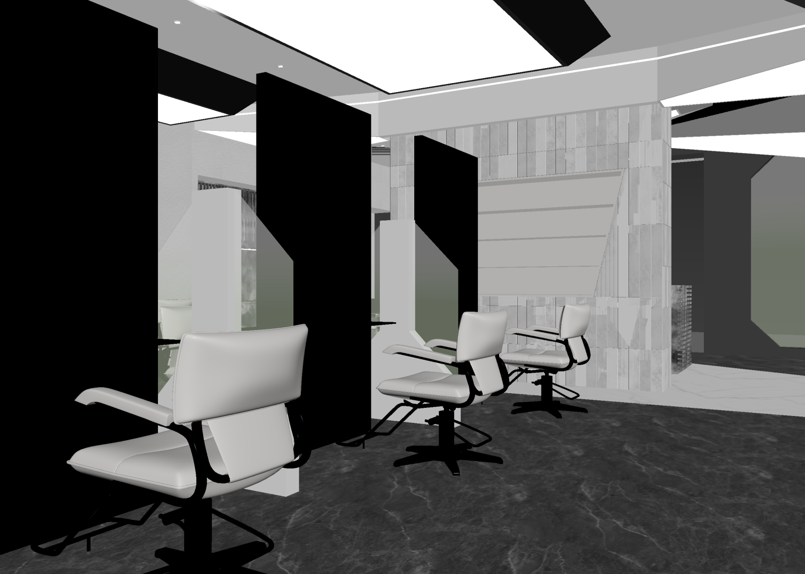 现代美发店3D模型下载【ID:1214384115】