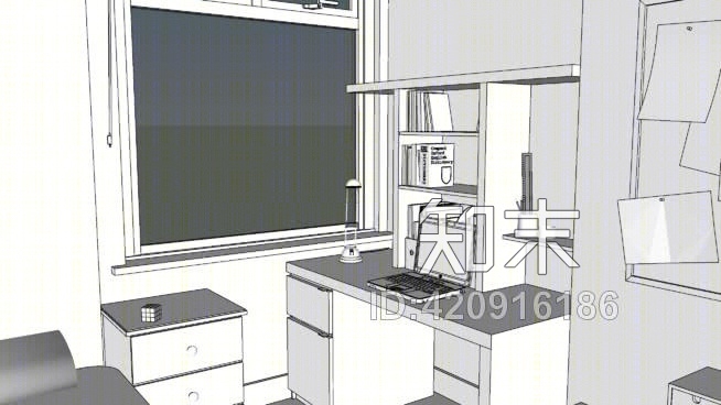 卧室SU模型下载【ID:420916186】