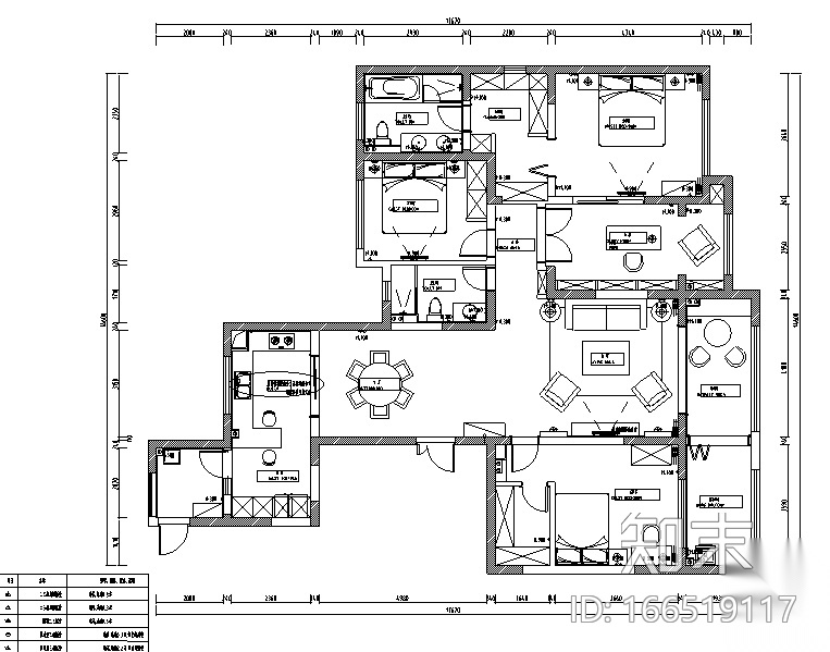 简约美式风样板房设计施工图（附效果图）cad施工图下载【ID:166519117】